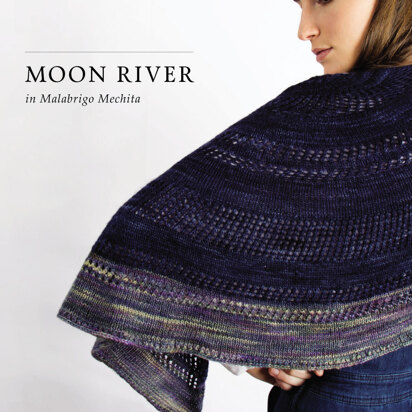 Moon River Shawl in Malabrigo Mechita - Downloadable PDF