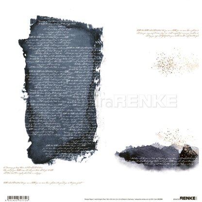 Alexandra Renke Abstract Design Paper 12"X12" 25/Pkg - Dark Blue Watercolors