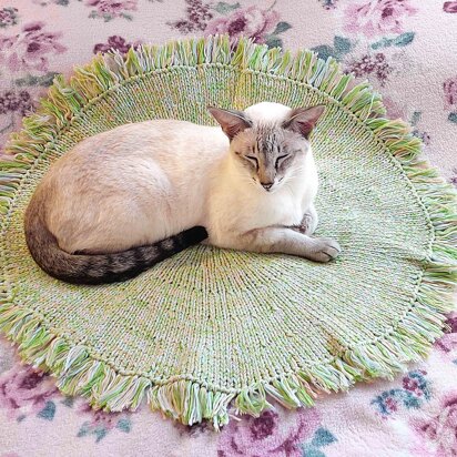 Knitting Pattern Round cotton rug
