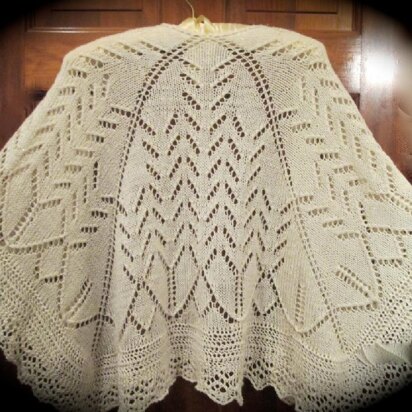 Sea Lily Knitted Shawlette - knitting pattern