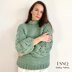 Fern chunky sweater  in Garter stitch with lace sleeves (cm)