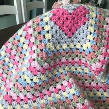 Sweetheart Granny Blanket - Original and Rose Garden Colour Combinations