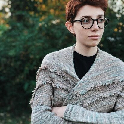 Gioia Slant Cardigan - knitting pattern