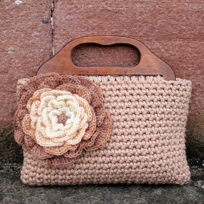 Shades of beige flower bag