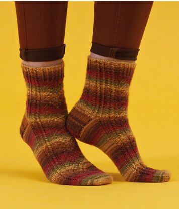 Falling Hues Socks in West Yorkshire Spinners Signature 4Ply - DBP0145 - Downloadable PDF