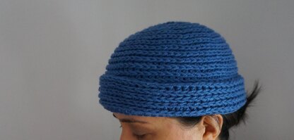 Knit stitch fisherman beanie
