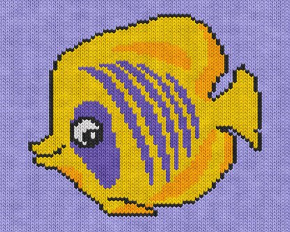 Yellow Butterflyfish Knitting Chart