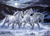 Grafitec Midnight Stallions Tapestry Canvas - 50cm x 70cm