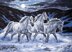 Grafitec Midnight Stallions Needlepoint Canvas