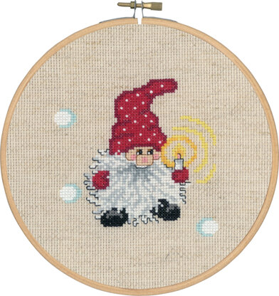 Permin Elf with Candle Cross Stitch Kit