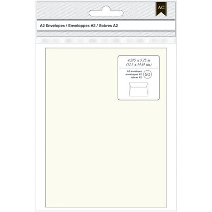 American Crafts A2 Envelopes (4.375"X5.75") 50/Pkg - Ivory