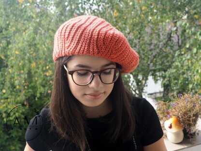 ANJA knit-look beret