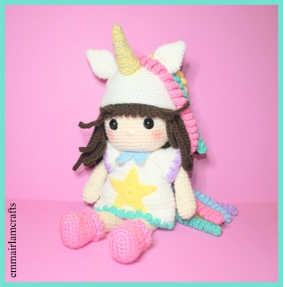 Unicorn Girl Doll Crochet Pattern