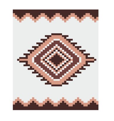 Chunky Blanket Knitting Pattern: Aztec Finger Knit DIY (PDF)