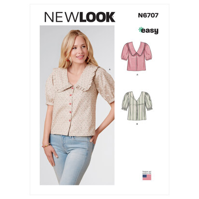 New Look Sewing Pattern N6707 Misses' Tops - Paper Pattern, Size A (4-6-8-10-12-14-16)