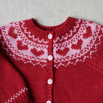 Love You Cardigan - Knitting Pattern for Babies in Debbie Bliss Baby Cashmerino