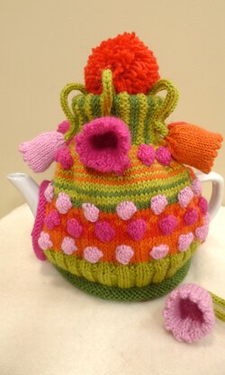 Bell Flowers and bobbles Tea Cosy