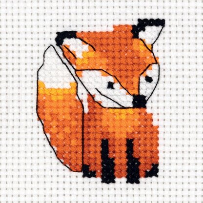 Klart Fox Cub Cross Stitch Kit - 8cm x 9cm