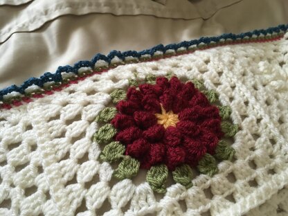Flower crochet blanket