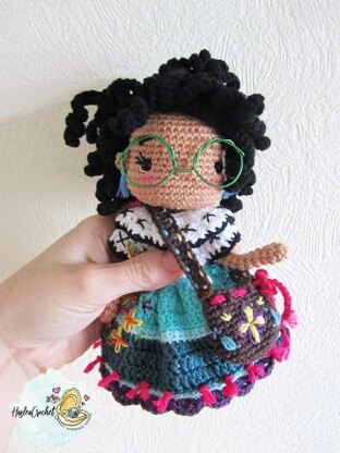 Doll crochet pattern tutorial Mirabel amigurumi