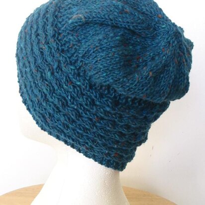 Ripples Slouch Hat - knitting pattern