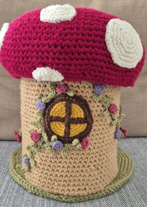 Mushroom House Home Autumn Fall Fairy Crochet Amigurumi