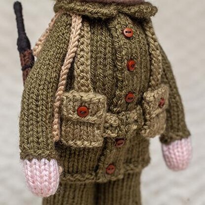 Knitted WWII Soldier