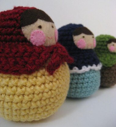 Knitting/Crochet Project Bag - Russian Dolls