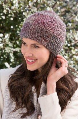 Shaded Mitered Hat in Red Heart Boutique Treasure - LW4273