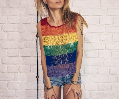 LGBT flag unisex tank top