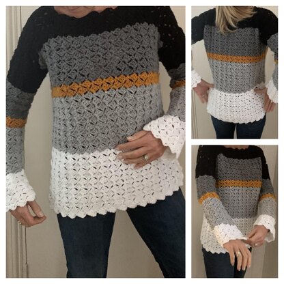 Slanted Squares Sweater