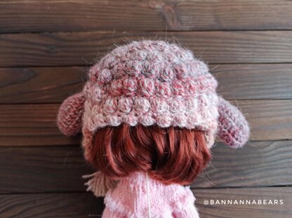 Lamb beanie for doll