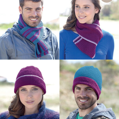 Hats & Scarves in Sirdar Wash 'n' Wear Double Crepe DK - 7116 - Downloadable PDF