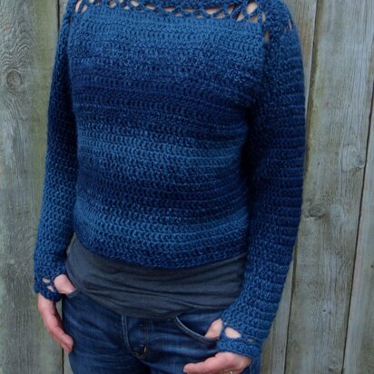 Blues Cropped Sweater