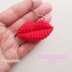 Red lips keychain crochet pattern