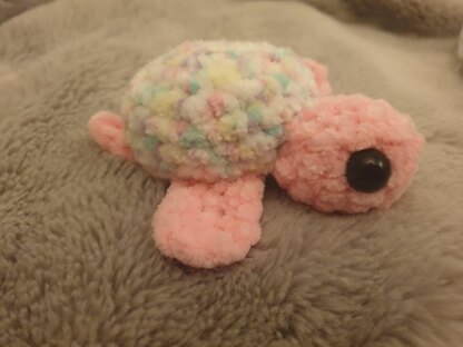 Crochet turtle, soft fluffy turtle