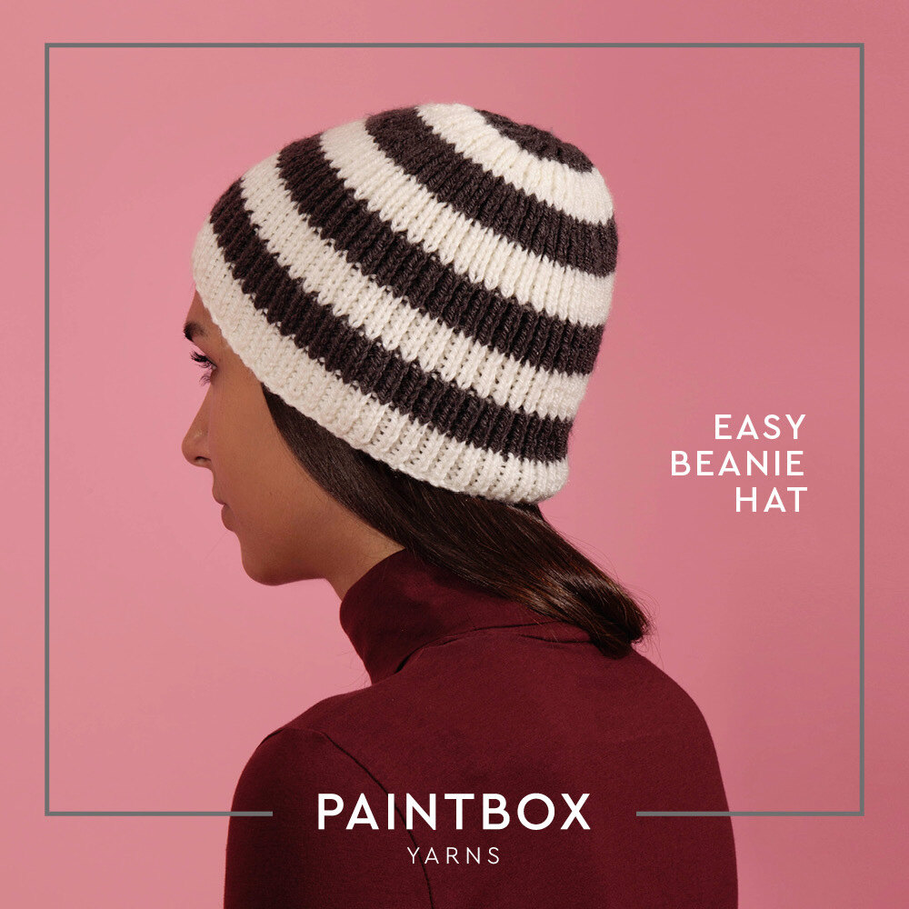 Easy Beanie Hat - Free Knitting Pattern in Paintbox Yarns Simply