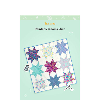 LoveCrafts Painterly Blooms Quilt Pattern - Downloadable PDF