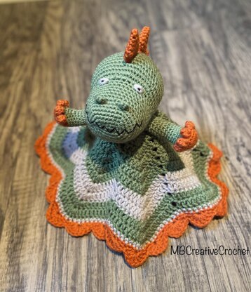 Dinosaur lovey blanket