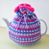 Lilac Speckled Rib 4 Cup Teapot Cosy Knitting Pattern.