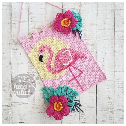 Tropical Flamingo Wall Hanging