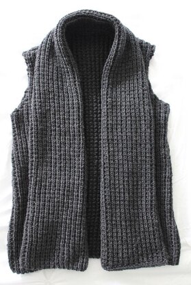 Bulky Wide Collar Vest Knitting pattern by Vanessa cayton | Knitting ...