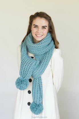 Himalayan Mist Chunky Ribbed Scarf