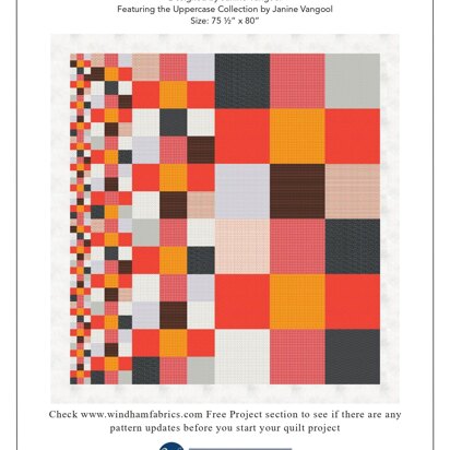 Windham Fabrics Uppercase - Halfies - Downloadable PDF