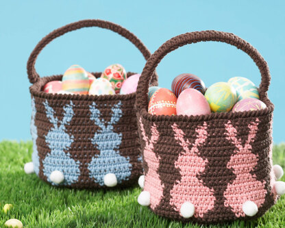 Bunny Egg Basket in Lily Sugar 'n Cream Solids