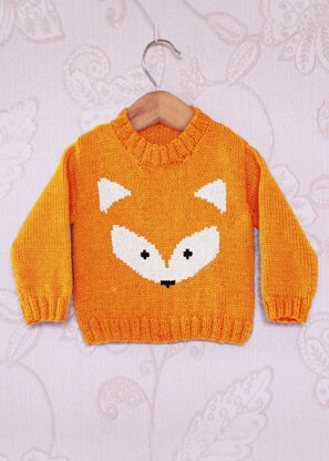 Intarsia - Fox Face Chart - Childrens Sweater