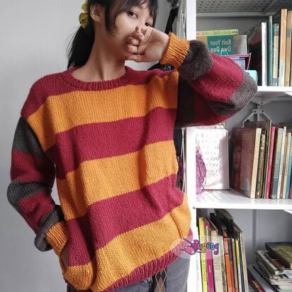 Striped Sweater with Pocket