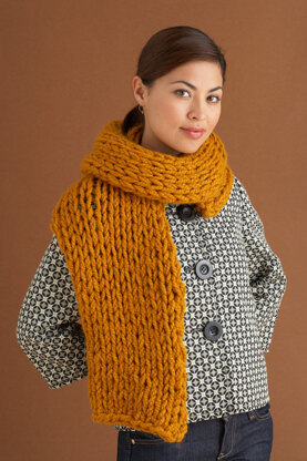 Fall River Scarf in Lion Brand Wool-Ease Thick & Quick - 70537AD