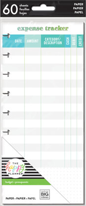 Happy Planner Medium Half Sheet Fill Paper 60/Pkg - Expense Tracker