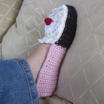 Ladies Cupcake Slippers